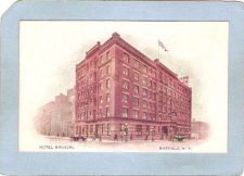 Buy New York Buffalo Hotel Broezel Street Scene Intersection w/Old Cars ny_box~2625