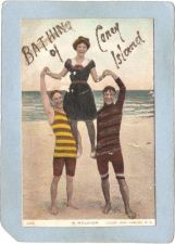 Buy New York Coney Island Amusement Park Postcard A Hold-Up Bathing On Coney I~330