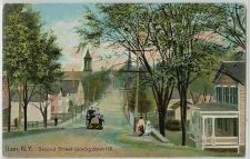 Buy New York Ilion Second St Looking Down Hill Street Scene w/Old Houses and O~204