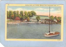 Buy New York Chautauqua Bathing Beach & Pavillion Midway Park ny_box5~1847