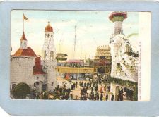 Buy New York Coney Island Amusement Park Postcard Luna Park Circle Swing top_b~441