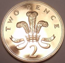 Buy Cameo Proof Great Britain 1985 2-Pence~Welsh Plume~Fantastic~Free Shipping