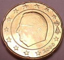 Buy Unc Belgium 2000 20 Euro cents~Minted In Brussels~New Millenium~Free Shipping*