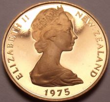 Buy Rare Proof New Zealand 1975 2 Cents~Only 10,000 Minted~Kowhai Leaves~Free Ship