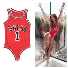 Buy Celebrity Bulls Bull NBA Basketball Women Laides Clothes Swimwear Jumpsuit Plus Size