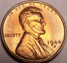 Buy United States 1944-S Unc Lincoln Wheat Cent~Free Shipping