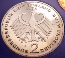 Buy Gem Cameo Proof Germany 1975-J 2 Marks~Theodor Heuss~Only 43,000 Minted~Free Shi