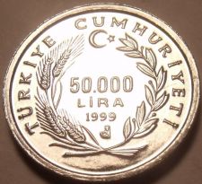 Buy Gem Unc Turkey 1999 F.A.O. Issue 50,000 Lira~Wow~We Have FAO Unc Coins~Free Ship