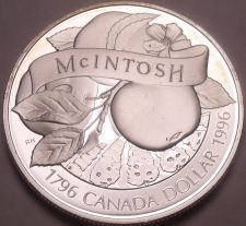 Buy Silver Proof Canada 1996 Mcintosh Apple Dollar~Only 133,779 Minted~Free Shipping