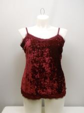 Buy SIZE XXL 19 Womens Sexy Tank Camisole NO BOUNDARIES Burgundy Crushed Faux Velvet