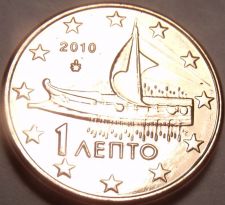 Buy Gem Unc Greece 2010 1 Euro Cent~Ancient Athenian trireme~Free Shipping