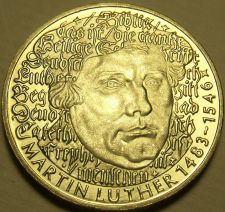 Buy Proof Germany 1983-G 5 Mark~500th Anniversary Of Martin Luther~350k Minted~Fr/S