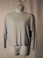 Buy Debbie Morgan Blue Moon Long Sleeve Crew Neck Thin Knit Zipper Sweater Size XL