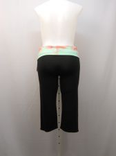 Buy Chin Up Women’s Crop Yoga Pants Size 3X Black Fold Over Waistband Track Workout