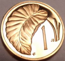 Buy Rare Proof Cook Islands 1976 Cent~Taro Leaf~18,000 Minted~Proofs R Best~Fr/Shi