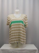 Buy Style & Co Multi Colored Striped Short Sleeve V-Neck Knit Top Plus Size 3X