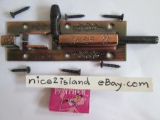 Buy Rustic Lock tool Slide Latch Window Bolt Door Hasp iron 4 in Leaves Copper Color