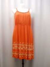 Buy Style & Co Orange Braided Spaghetti Straps Elastic Waist SunDress Plus Size 1X