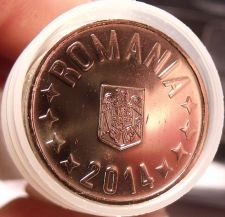 Buy Gem Unc Roll (35 Coins) Romania 2014 50 Bani Coins~Edge Incription~Free Ship