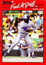 Buy Fred McGriff #188 - Blue Jays 1990 Donruss Baseball Trading Card