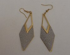 Buy Womens Fashion Drop Dangle Earrings Gold Tones Glitter ECLIPSE French Hooks