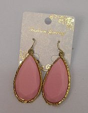 Buy Women Earrings Drop Dangle Fashion Pink Beads Gold Tones Hook Fasteners FASHION