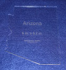 Buy State of Arizona 6" x 5.2" ~ 1/4" Quilt Template- Acrylic - Long Arm/Hand Sew