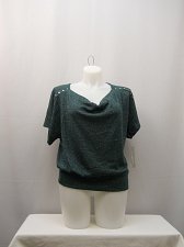 Buy Women Sweater Plus Size 1X 2X 3X NY COLLECTION Emerald Embellished Cowl Neck