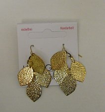 Buy Women Leaf Earrings Gold Tones HERGO COLLECTION Hook Fashion Drop Dangle