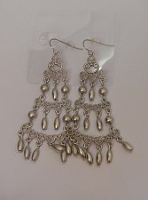 Buy Women Earrings Fashion Chandelier Silver Tones Hook Fasteners Unbranded