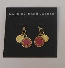 Buy Women Earrings Pink Gold Circles Fashion Drop Dangle Hook Fasteners MARC JACOBS