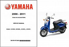 Buy 2006-2011 Yamaha Vino 50 ( XC50 ) Scooter Service Manual on a CD