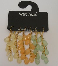 Buy Women Fashion Drop Dangle Earrings 3 Pair Multi Colored Teardrop Beads Hook WET