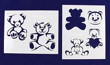 Buy Teddy Bear Stencils-2pc -Mylar 14 Mil Painting/CraftsTemplate