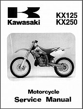 Buy 1994-1995-1996-1997-1998 Kawasaki KX125 / KX250 Service Manual on a CD