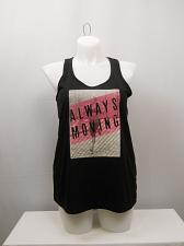 Buy Athletic Knit Tank Top Womens SIZE XL DANSKIN Black Racerback Scoop Neck Sleevel