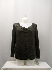 Buy Cowl Neck Sweater Women PLUS SIZE 2X NY COLLECTION Black Embellished Long Sleeve