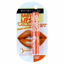 Buy Maybelline Baby Lips Bright Out Loud Color Tinted Lip Balm SPF13 Striking Orange
