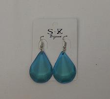 Buy Women Turquoise Teardrop Earrings Drop Dangle Silver Tones Hook Fastners Fashion