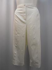 Buy Crop Capris Women Plus Size 24W ALFRED DUNNER Bright White Elastic Waistband