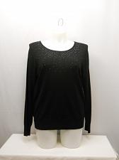 Buy GEORGE Womens Sweater PLUS SIZE 20 Solid Black Embellished Scoop Neck Long Sleev