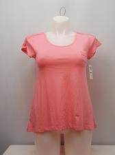 Buy Women Sleepshirt SIZE S M Scoop Neck Solid Morning Glory Pink HUE SLEEPWEAR