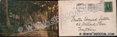 CT New London Postcard Cedar Grove Entrance Undivided Back ct_box4~1745