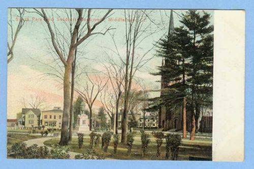 CT Middletown South Park And Solders Monument View Of Park And Monument Ol~527
