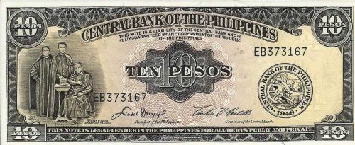 Philippines 10 Pesos note