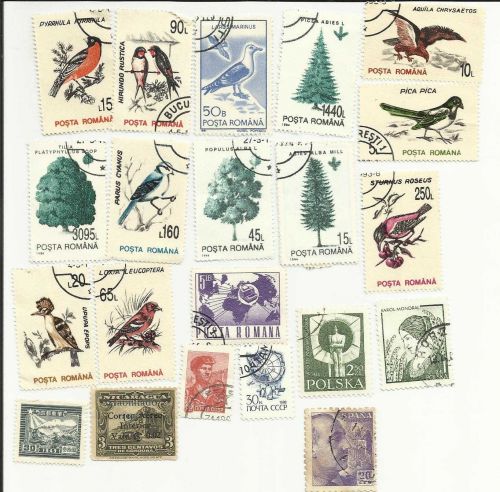 STAMP LOT 1 :- Lot of 21 STAMPS Russia Romania Poland