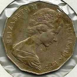 1972 Australia 50 Cent Coin Generic Kangaroo Design
