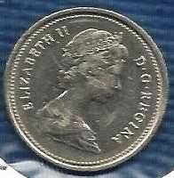 Canada 1985 25 Cents (Canadian Caribou Quarter)