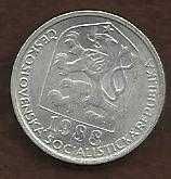 1988 Czechoslovakia 10 Haleru Coin KM80 Czech Lion Socialist shi