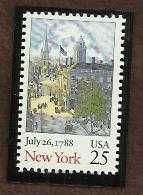 1988 US #2346 25c New York Statehood Unused